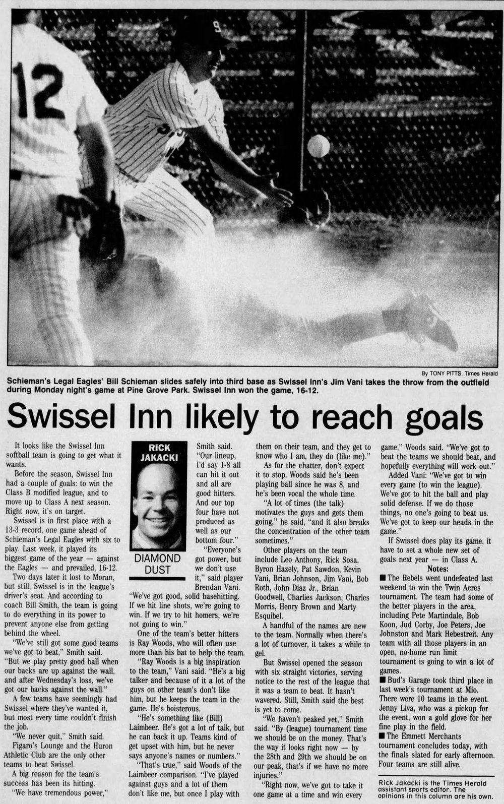 Swissel Inn - Jul 17 1994 Article